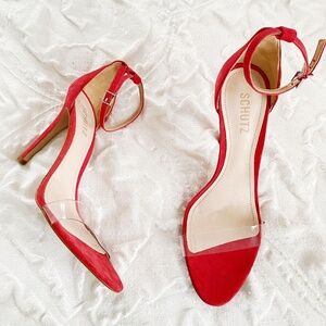 Schutz Red Stiletto Heels Size 11 New